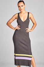 Load image into Gallery viewer, Around The Way Color Block Midi Dress