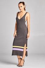 Load image into Gallery viewer, Around The Way Color Block Midi Dress