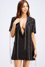 Load image into Gallery viewer, Diamond Jeweled Blazer Dress (DM to restock)