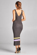 Load image into Gallery viewer, Around The Way Color Block Midi Dress