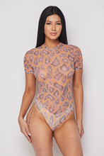 Load image into Gallery viewer, Kayla Mesh Bodysuit Biker Shorts Set