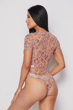 Load image into Gallery viewer, Kayla Mesh Bodysuit Biker Shorts Set