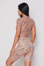 Load image into Gallery viewer, Kayla Mesh Bodysuit Biker Shorts Set