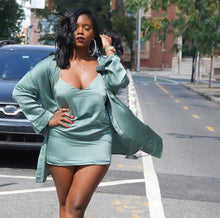 Load image into Gallery viewer, Sydney Sage Satin Dress Set