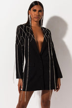 Load image into Gallery viewer, Diamond Jeweled Blazer Dress (DM to restock)