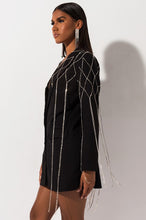 Load image into Gallery viewer, Diamond Jeweled Blazer Dress (DM to restock)