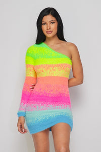 Rainbow Plush Dress