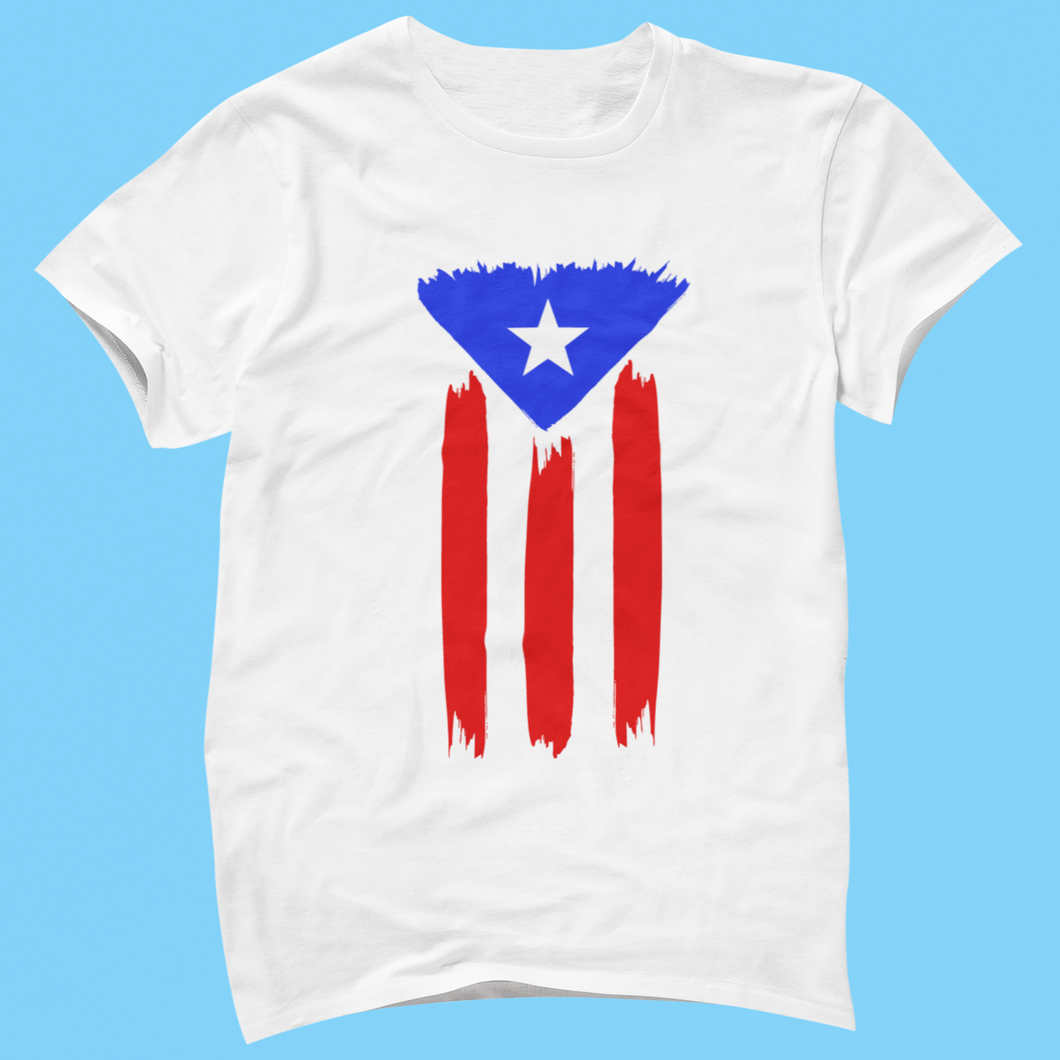 Painted Puerto Rican Flag Shirt