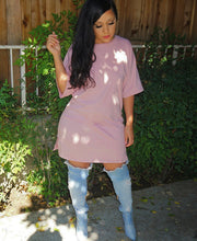 Load image into Gallery viewer, Pretty in Pink T-shirt dress