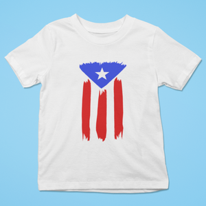 Painted Puerto Rican Flag Kids Shirt